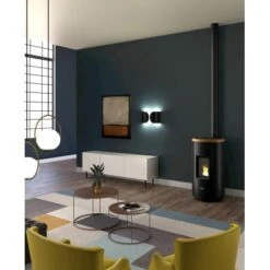 Freepoint Pelletofen Chrome 7 Stahl Dark Gold 2,5-7 KW EEK: A+ -Fire Heim Geschaft 09 18473 CHROME7DarkGold 2