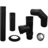 FirefixAnschluss-Set Für Pelletofenrohr Schwarz 80 Mm Durchmesser -Fire Heim Geschaft 09 PelletrohrSetRES80SET 1