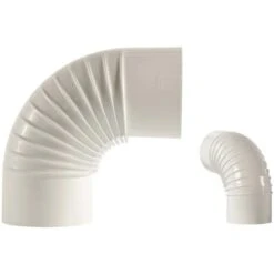 Bertrams Rippenbogen 90° Starr Ohne Putztür Emailliert Ø 110 Mm Weiß