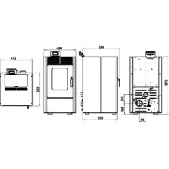 Rowi Pelletofen Modesto Schwarz-Braun 6 KW EEK: A+ -Fire Heim Geschaft 2388510 2940 1