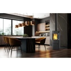 Kleining Kaminofen Neapel Schwarz Lackiert 6 KW EEK: A+ -Fire Heim Geschaft 2 1099 1007 NeapelMilieu 2