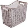 Weidenkorb Mit Heller Stoffeinlage In Grau -Fire Heim Geschaft 391887 4892