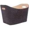Firefix Kaminholzkorb Aus Filz Mit Jute 56 Cm X 35 Cm Anthrazit -Fire Heim Geschaft 391929 1009