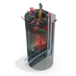 Aduro Kaminofen 9 Stahl-Verkleidung Schwarz 6 KW EEK: A+ -Fire Heim Geschaft 3925112 1302 1