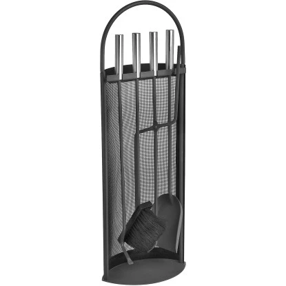 Kaminbesteck 4-teilig Schwarz-beschichtet Griffe Aus Edelstahl 3 Kaminbesteck 4-teilig Schwarz-beschichtet Griffe Aus Edelstahl