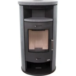 Accente Kaminofen Verona II 3.0 GTS Naturstein Grau 7,5 KW EEK: A -Fire Heim Geschaft 3987260 4975 2