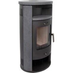 Accente Kaminofen Verona II 3.0 GTS Naturstein Grau 7,5 KW EEK: A -Fire Heim Geschaft 3987260 4975 4
