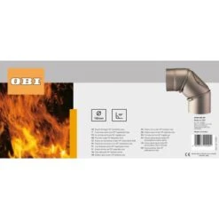 OBI Rauchrohrbogen 90° Ø 150 Mm Grau -Fire Heim Geschaft 4000857 picture 1 1