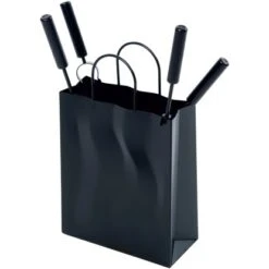 Firefix Kaminbesteck Tasche Stahl 5-teilig 28 Cm X 10 Cm X 46 Cm