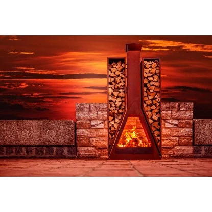 Ferrum Art Design Kaminofen Twin 1-0518 Rostbraun 11 Ferrum Art Design Kaminofen Twin 1-0518 Rostbraun – Bild 9