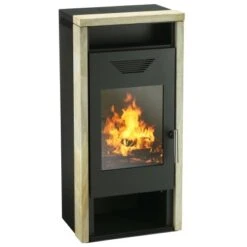 Wamsler Kaminofen Yara Sandstein Schwarz 8 KW EEK: A