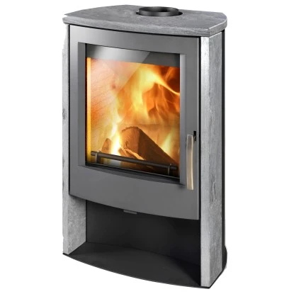 Thorma Kaminofen Alvesta II Stahl Speckstein Eisengrau 8 KW 3 Thorma Kaminofen Alvesta II Stahl Speckstein Eisengrau 8 KW
