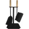 Kaminbesteck Schwarz 20 Cm X 67,5 Cm X 21,5 Cm -Fire Heim Geschaft 784171 4892 1