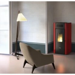 Freepoint Pelletofen Amaranto 9 Stahl Bordeaux 2,5-9,5 KW EEK: A+ -Fire Heim Geschaft 8053859014775 1099 18552 2