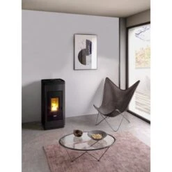 FreePoint Pelletofen Life 9 Stahl Schwarz 2,5 KW - 8,5 KW EEK: A+ -Fire Heim Geschaft 8053859014898 1009 AB 01