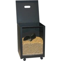 Lienbacher Pelletsbox Schwarz Beschichtet Eckig