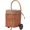 Dobar Kaminholzwagen Aus Weide Mit Kunststoffrädern 44 Cm X 43 Cm X 93 Cm