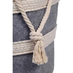 Dobar Filzkorb Für Kaminholz Mit Tragegriffen Grau-Weiß 40 Cm X 40 Cm X 60 Cm 8 Dobar Filzkorb Für Kaminholz Mit Tragegriffen Grau-Weiß 40 Cm X 40 Cm X 60 Cm -Fire Heim Geschaft 859477 4637 3