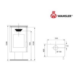 Wamsler Kaminofen Trion 8 KW EEK: A -Fire Heim Geschaft 8903171 picture 3 1