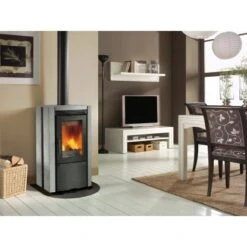 Firefix Kaminofen Ester Naturstein Schwarz-Grau 7,5 KW EEK: A -Fire Heim Geschaft 924905 1009 2