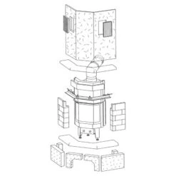 Hark Kaminofen-Bausatz Vermont Marmorverkleidung Beige 8 KW EEK: A+ -Fire Heim Geschaft 9609710 VM