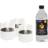 Tenderflame Tischfeuer Set Lilly In Weiß -Fire Heim Geschaft 965226 1009 TFSET02 01